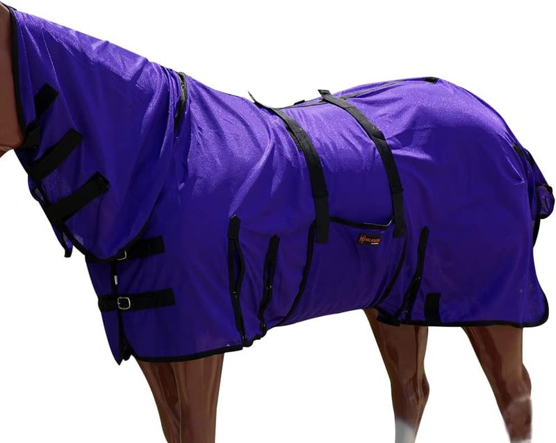 HILASON Horse Fly Sheet - Summer Spring UV Protection Mesh Bug Mosquito FlySheet for Horses | Fly-Sheet - Image 1